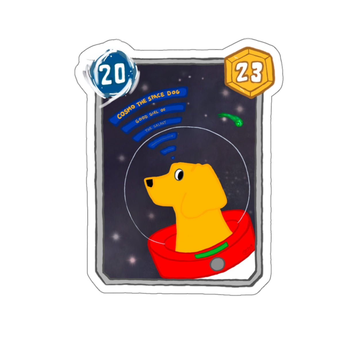 Snap Kang x Spooky Dino Marvel Snap inspired Cosmo Card (Good Girl Variant) - Stickers