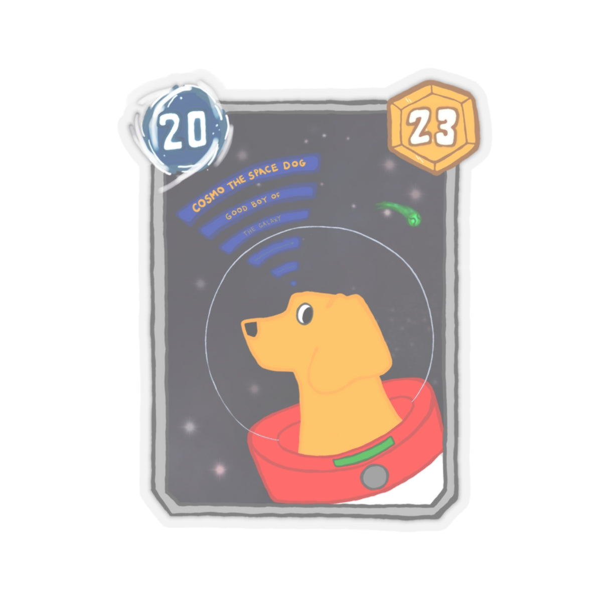 Snap Kang x Spooky Dino Marvel Snap inspired Cosmo Card (Good Boy Variant) - Stickers