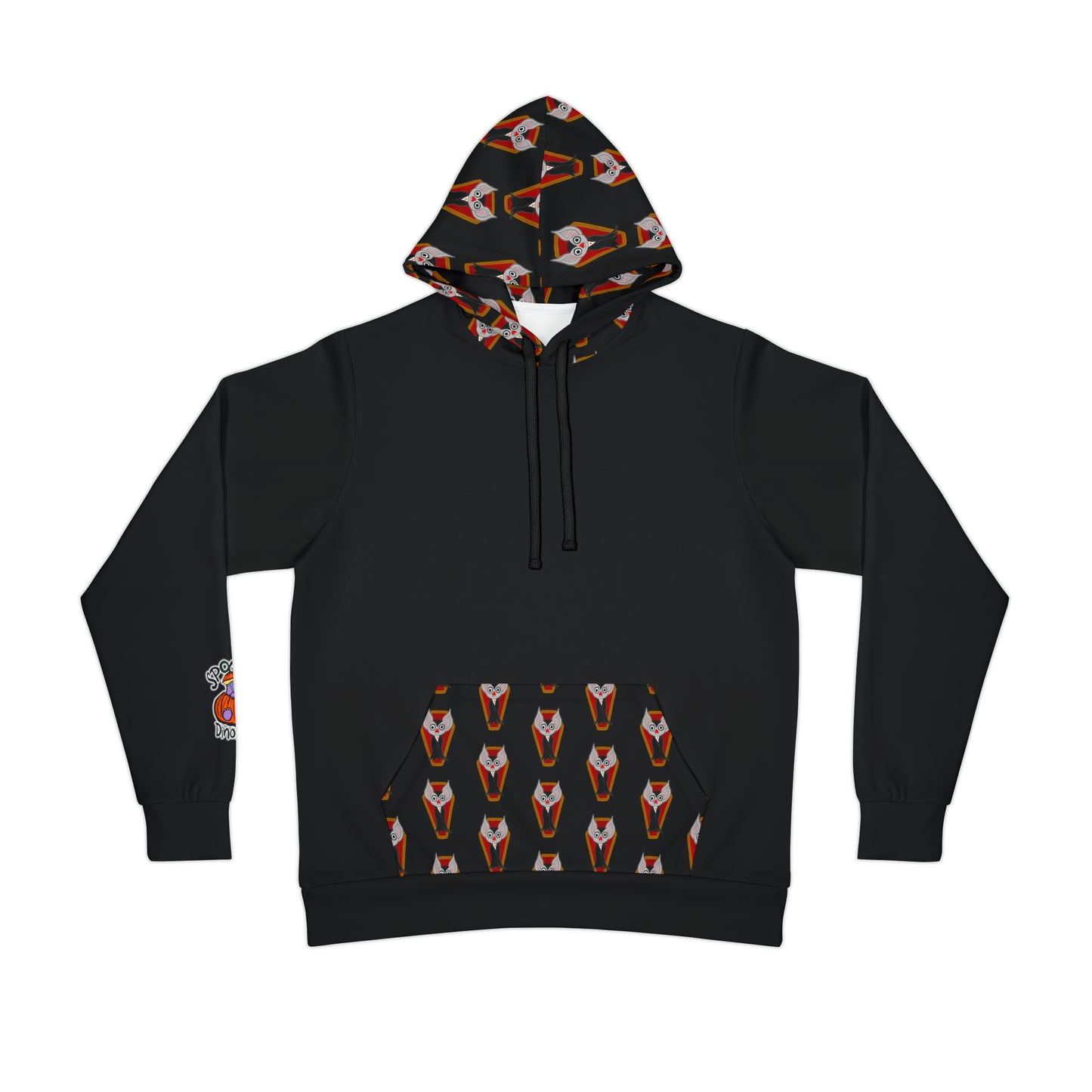 Black "Drac" Spooky Dino Original - Athletic Hoodie