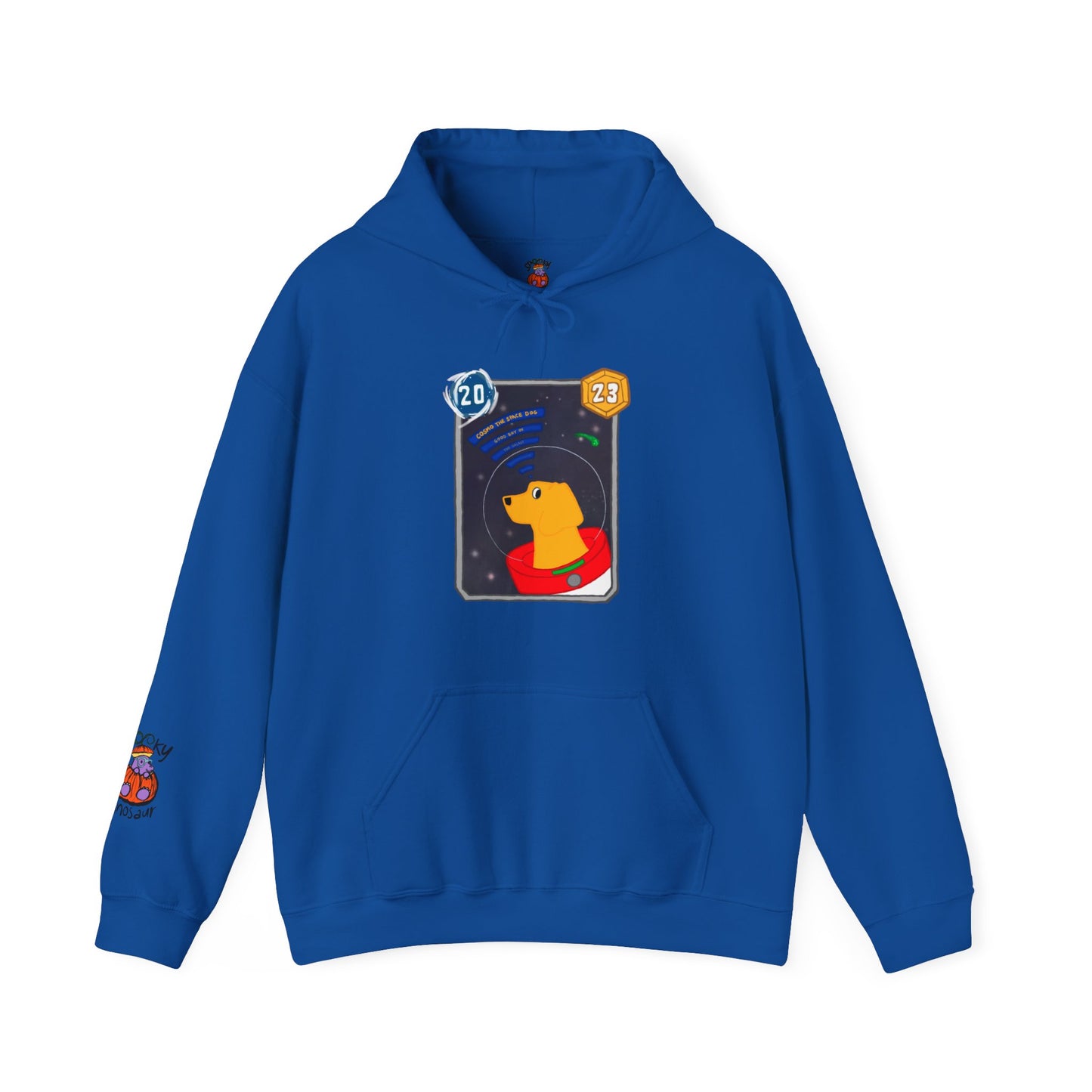 Snap Kang x Spooky Dino Marvel Snap inspired Cosmo Card (Good Boy Variant) - Unisex Heavy Blend™ Hooded Sweatshirt