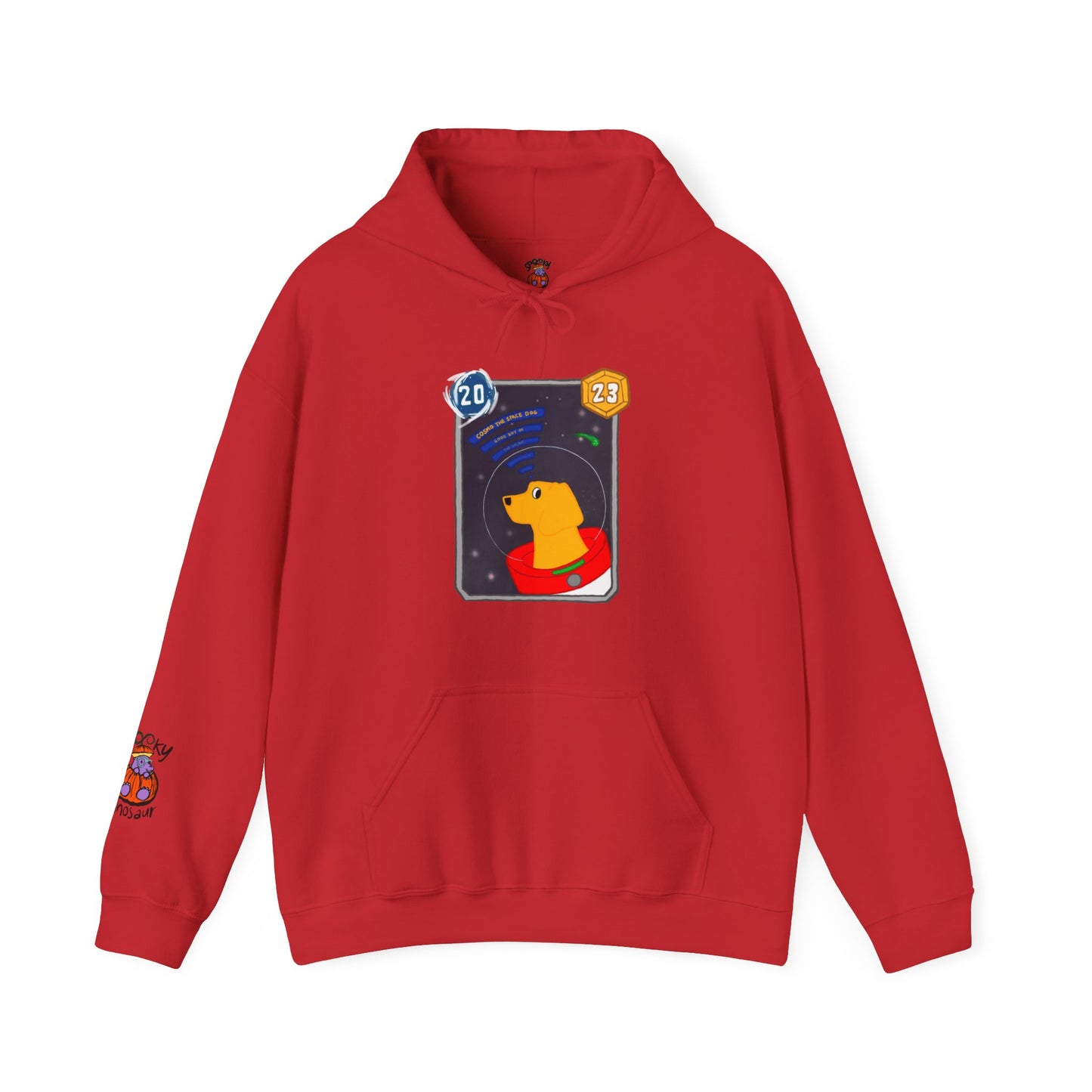 Snap Kang x Spooky Dino Marvel Snap inspired Cosmo Card (Good Boy Variant) - Unisex Heavy Blend™ Hooded Sweatshirt