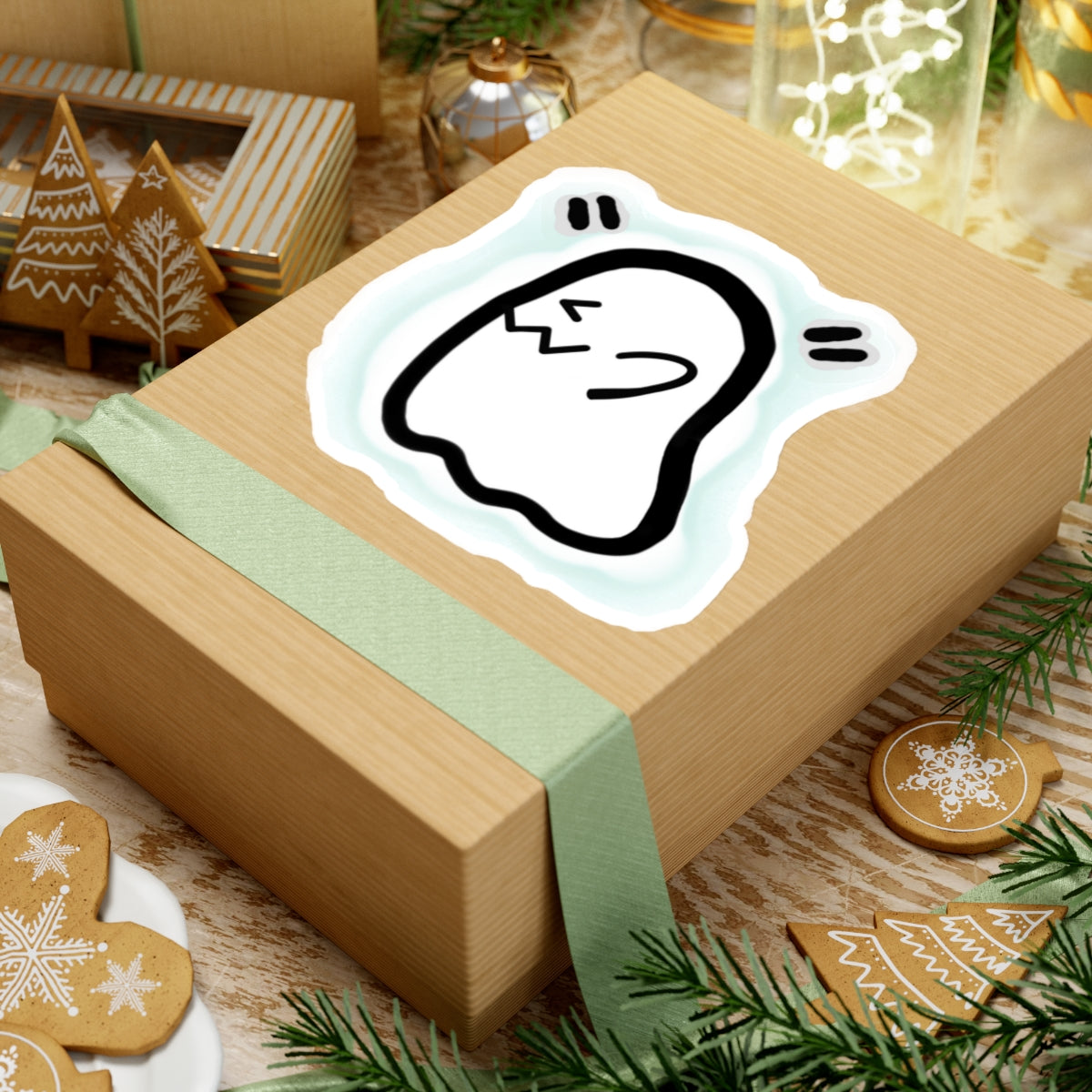 Custom Vinyl Sticker | Personalized Laptop Sticker | Spooky Dinosaur
