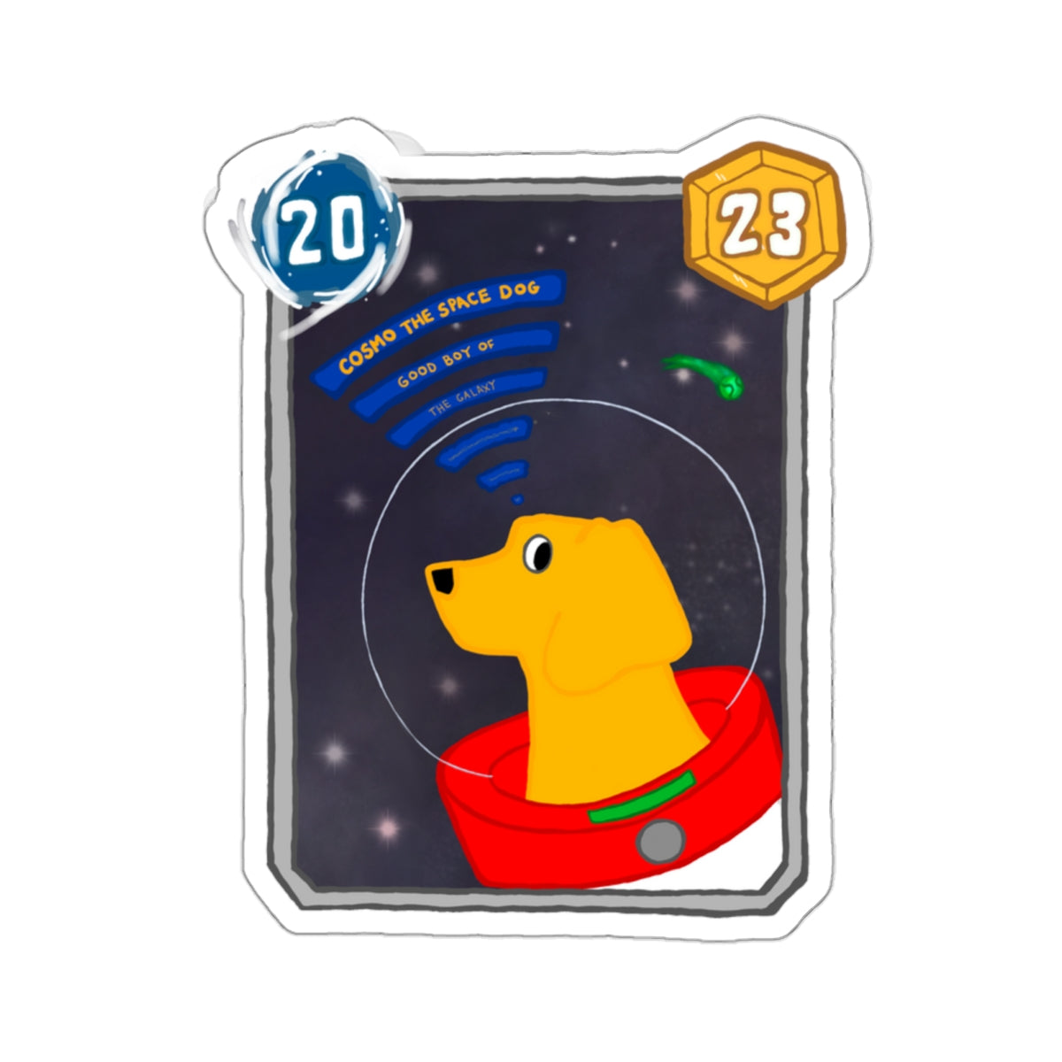 Snap Kang x Spooky Dino Marvel Snap inspired Cosmo Card (Good Boy Variant) - Stickers