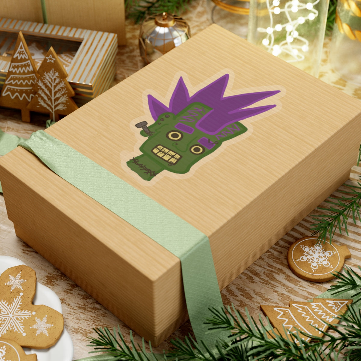 Custom Sticker for Laptop | Laptop Vinyl Sticker | Spooky Dinosaur