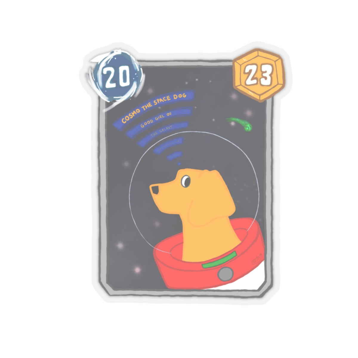 Snap Kang x Spooky Dino Marvel Snap inspired Cosmo Card (Good Girl Variant) - Stickers