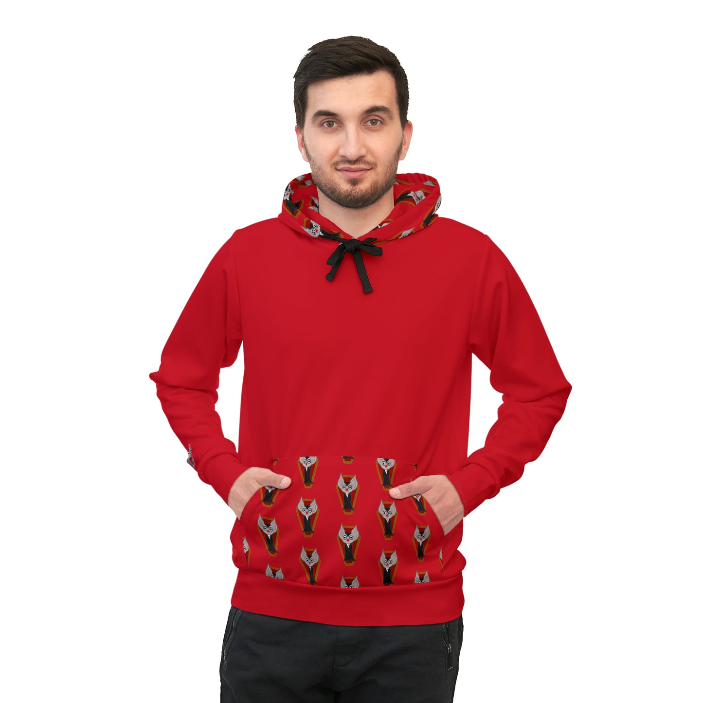 Red "Drac" Spooky Dino Original - Athletic Hoodie