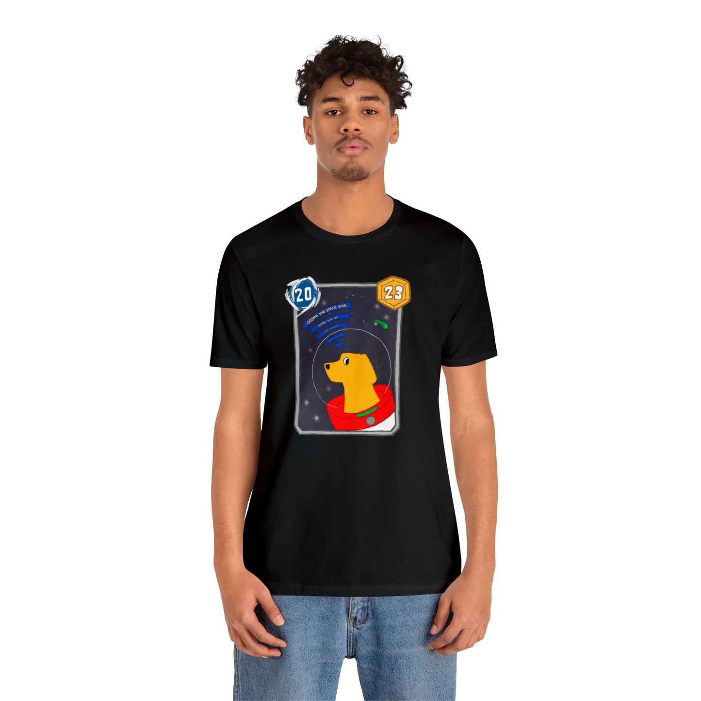 Snap Kang x Spooky Dino Marvel Snap inspired Cosmo Card (Good Girl Variant) - Unisex Jersey Short Sleeve Tee