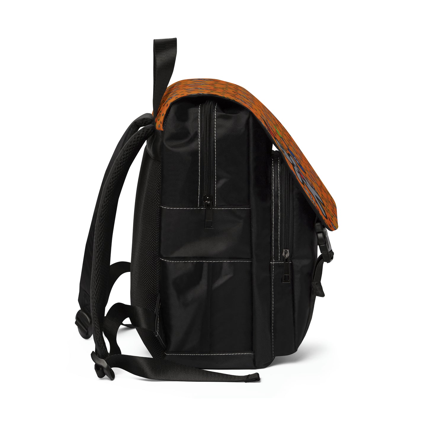 Black Canvas Backpack | Best Canvas Backpack | Spooky Dinosaur