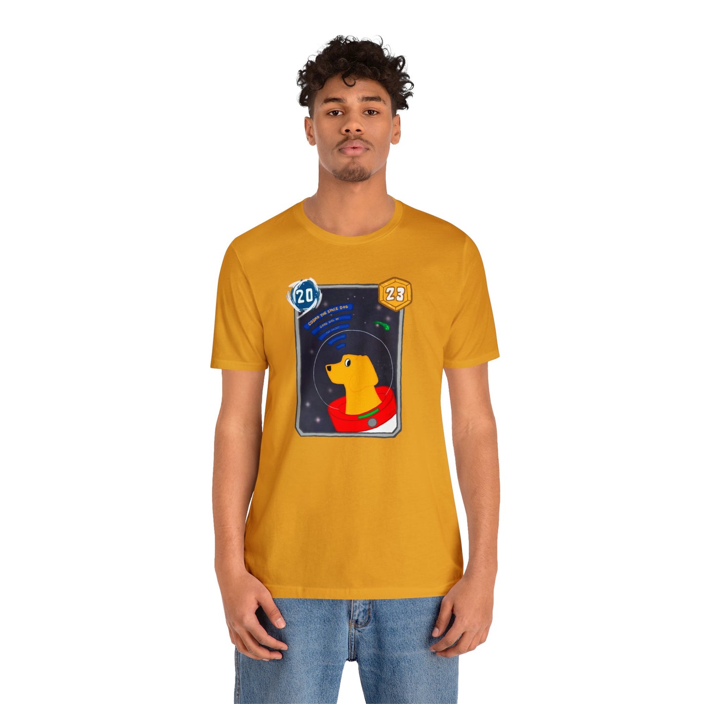 Snap Kang x Spooky Dino Marvel Snap inspired Cosmo Card (Good Girl Variant) - Unisex Jersey Short Sleeve Tee