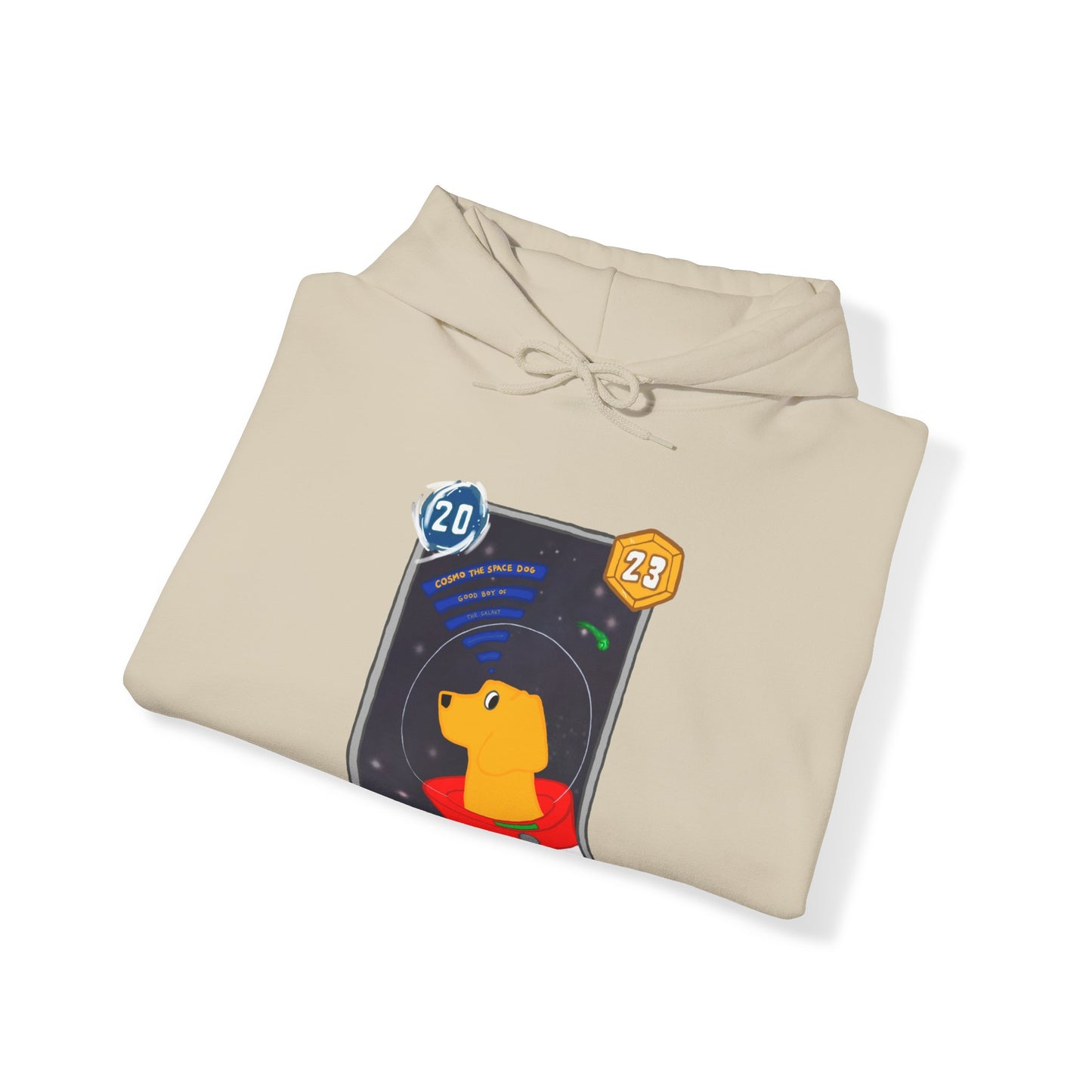 Snap Kang x Spooky Dino Marvel Snap inspired Cosmo Card (Good Boy Variant) - Unisex Heavy Blend™ Hooded Sweatshirt