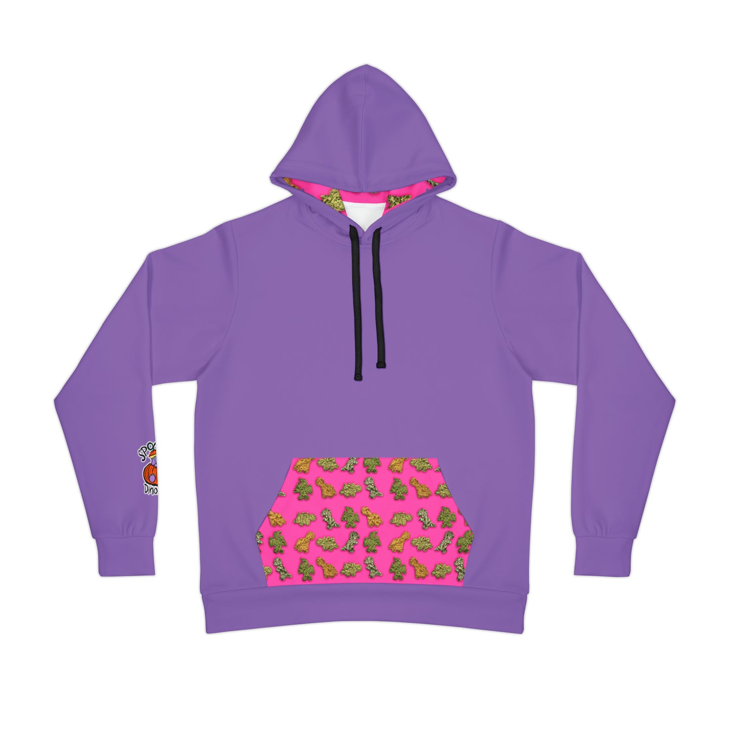 Purple "Dino Nuggs" Spooky Dino Original - Athletic Hoodie