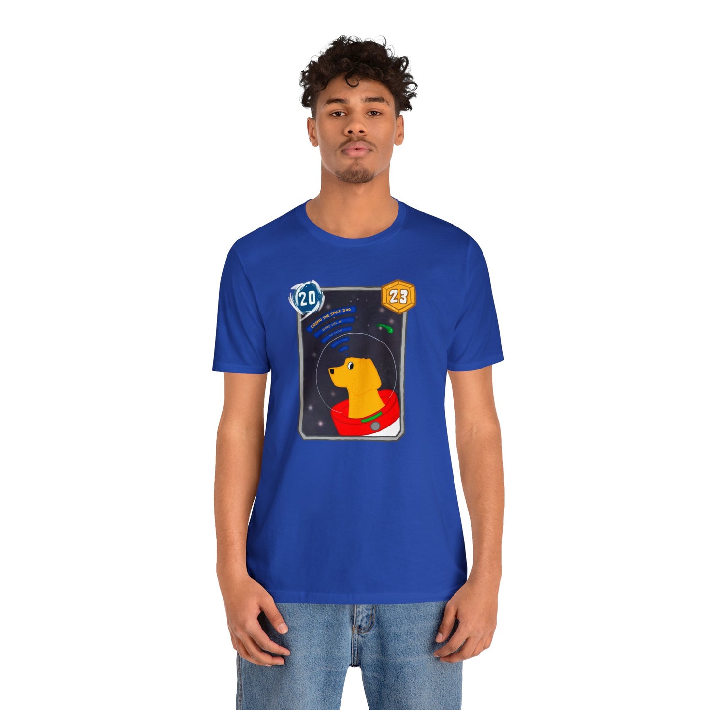 Snap Kang x Spooky Dino Marvel Snap inspired Cosmo Card (Good Girl Variant) - Unisex Jersey Short Sleeve Tee