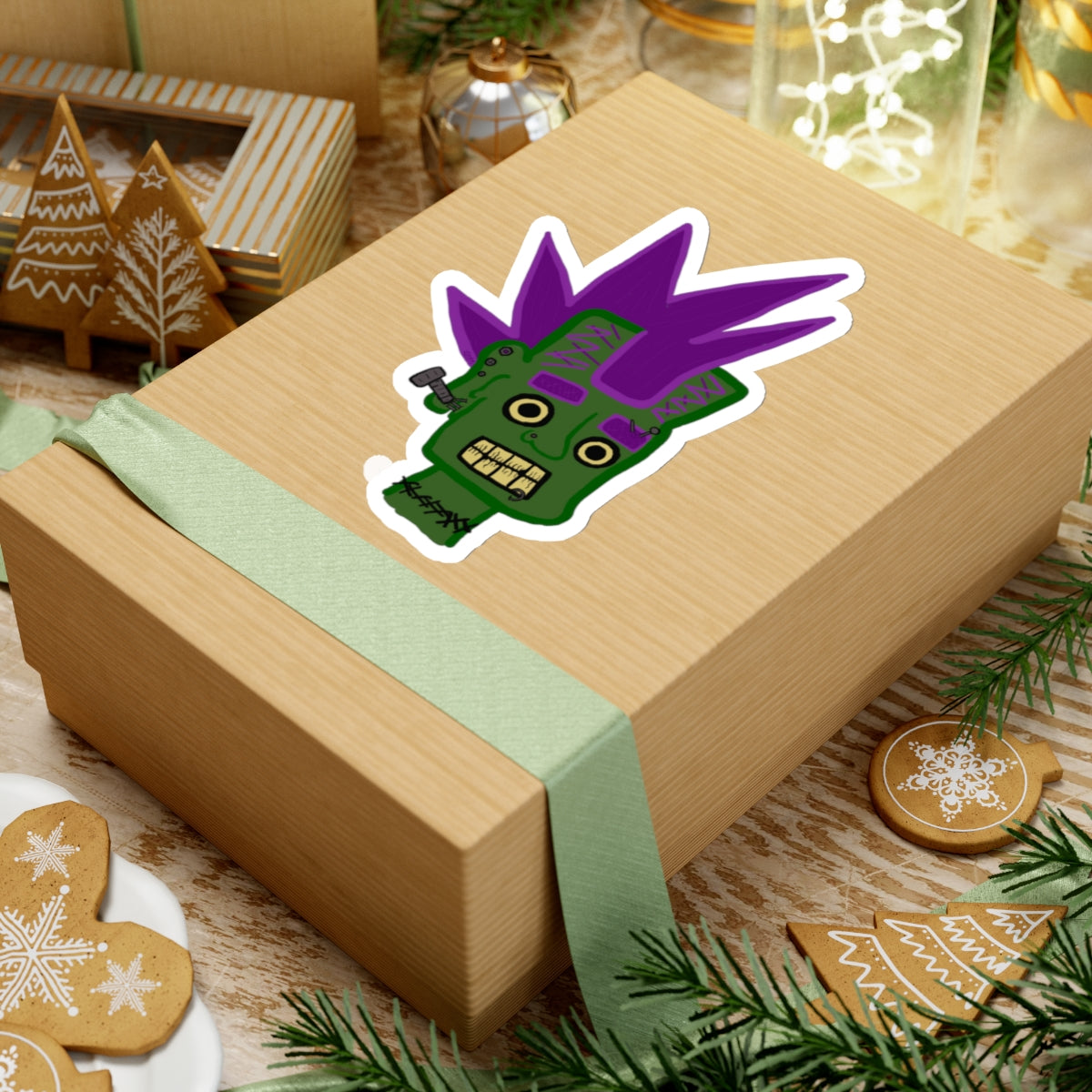 Custom Sticker for Laptop | Laptop Vinyl Sticker | Spooky Dinosaur