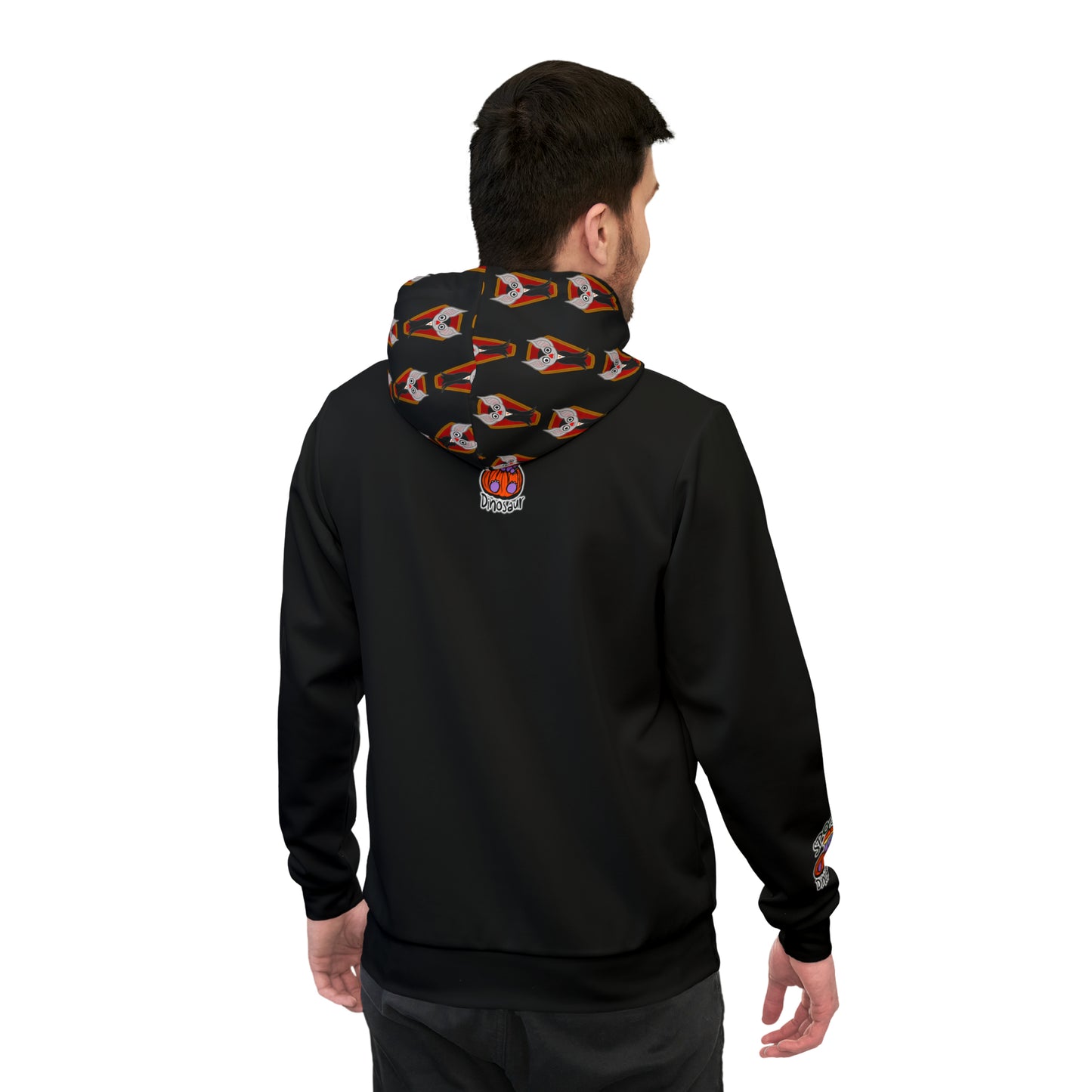 Black "Drac" Spooky Dino Original - Athletic Hoodie
