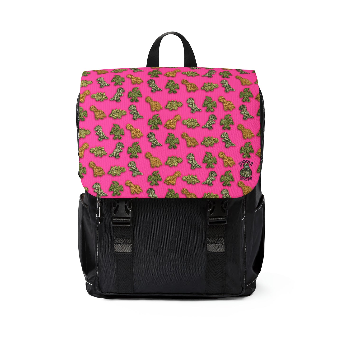 Custom Canvas Backpack | Canvas Waterproof Backpack | Spooky Dinosaur