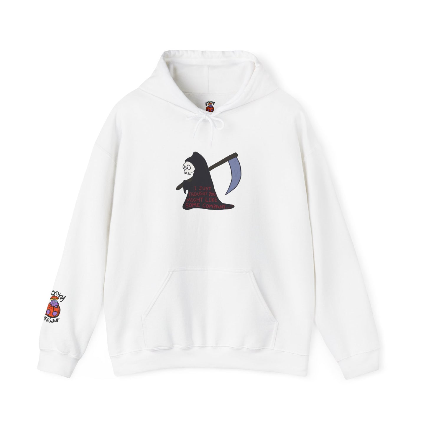 "The Lonely Reaper" Spooky Dino Original - Unisex Heavy Blend™ Hooded Sweatshirt