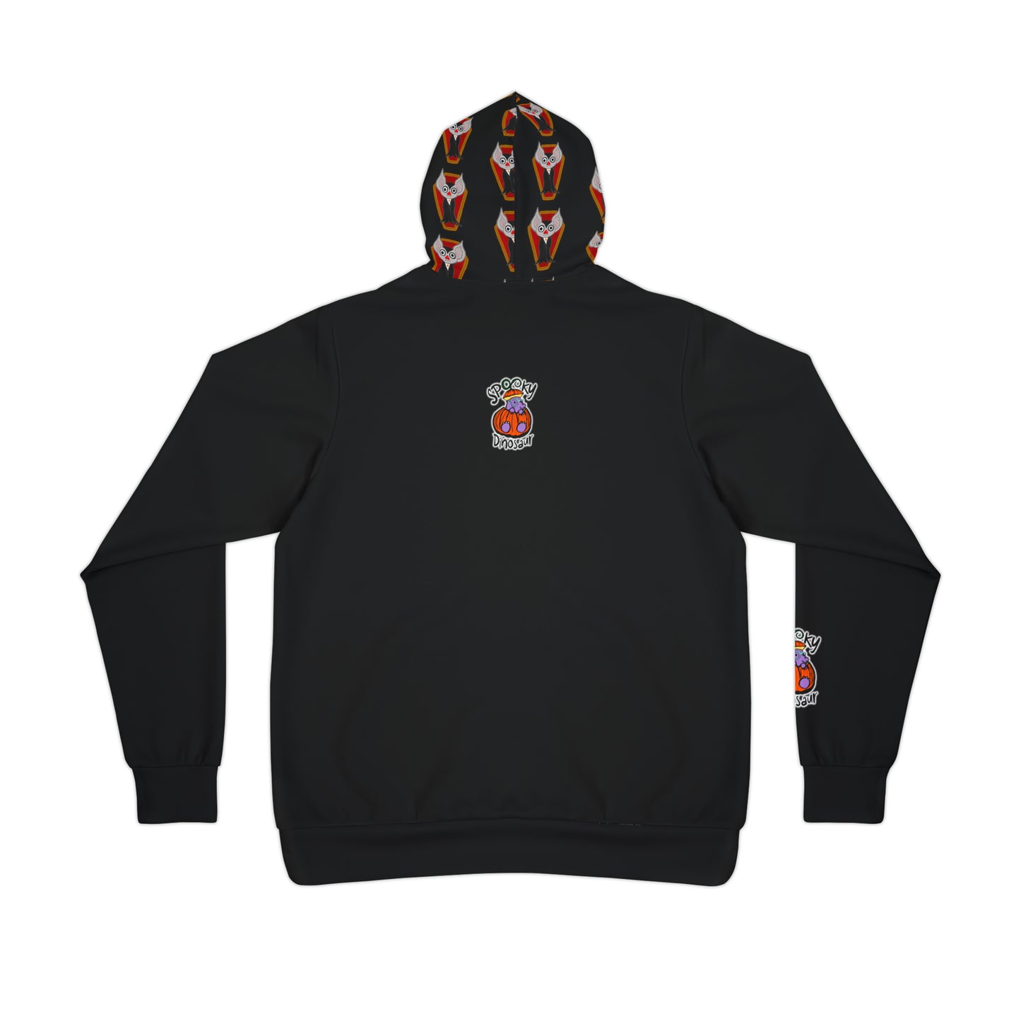 Black "Drac" Spooky Dino Original - Athletic Hoodie