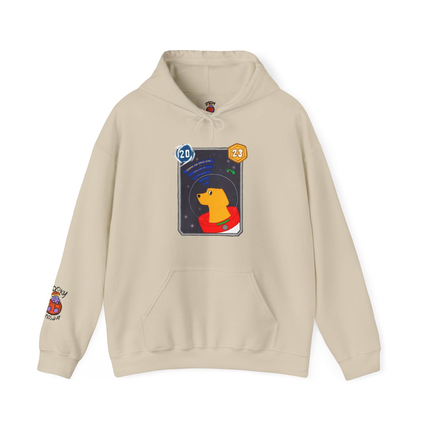 Snap Kang x Spooky Dino Marvel Snap inspired Cosmo Card (Good Girl Variant) - Unisex Heavy Blend™ Hooded Sweatshirt