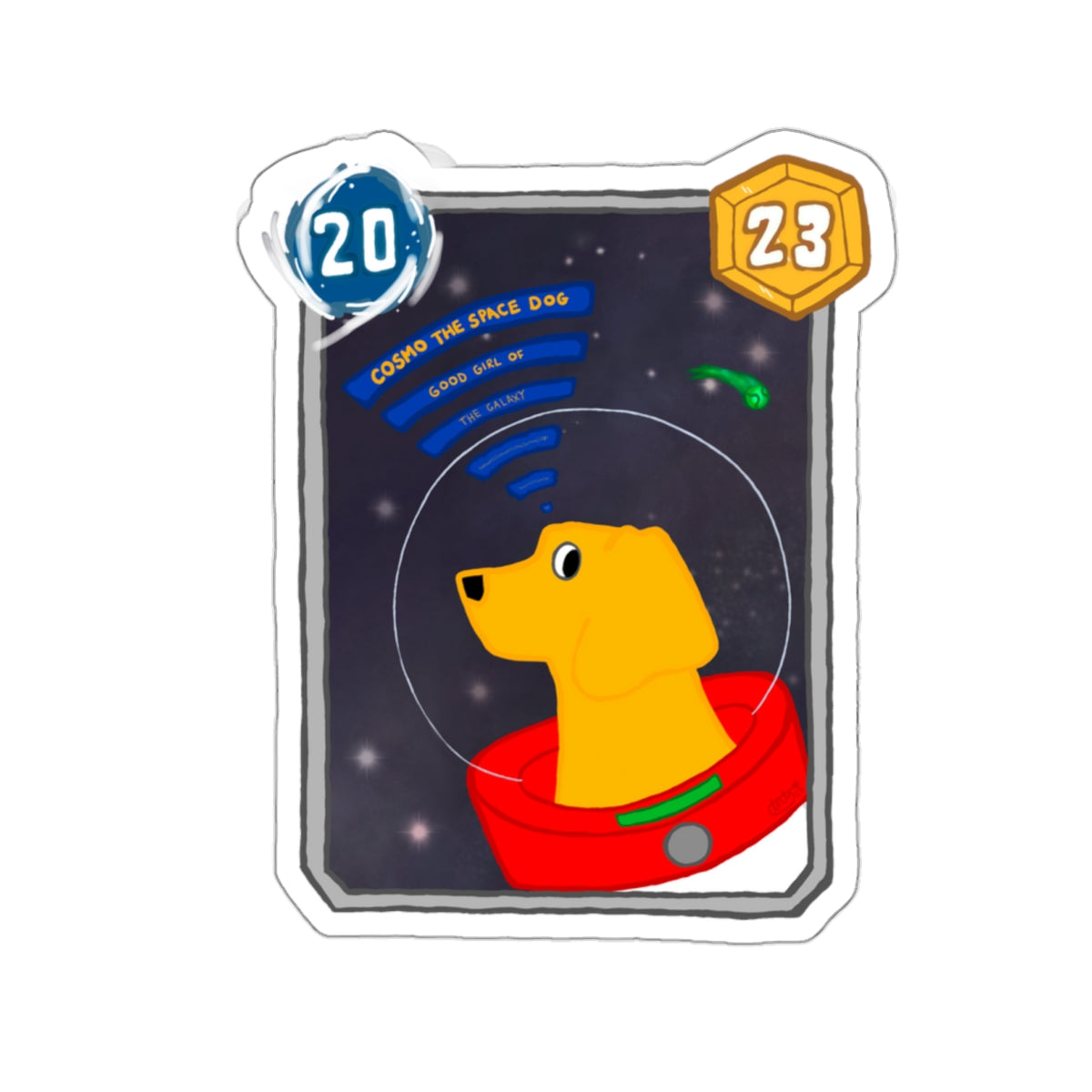 Snap Kang x Spooky Dino Marvel Snap inspired Cosmo Card (Good Girl Variant) - Stickers