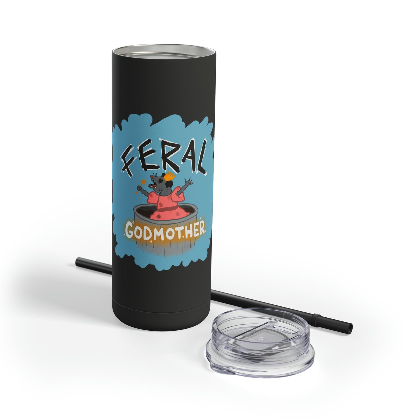 Skinny Matte Tumblers | Sublimation 20 Oz Tumbler | Spooky Dinosaur