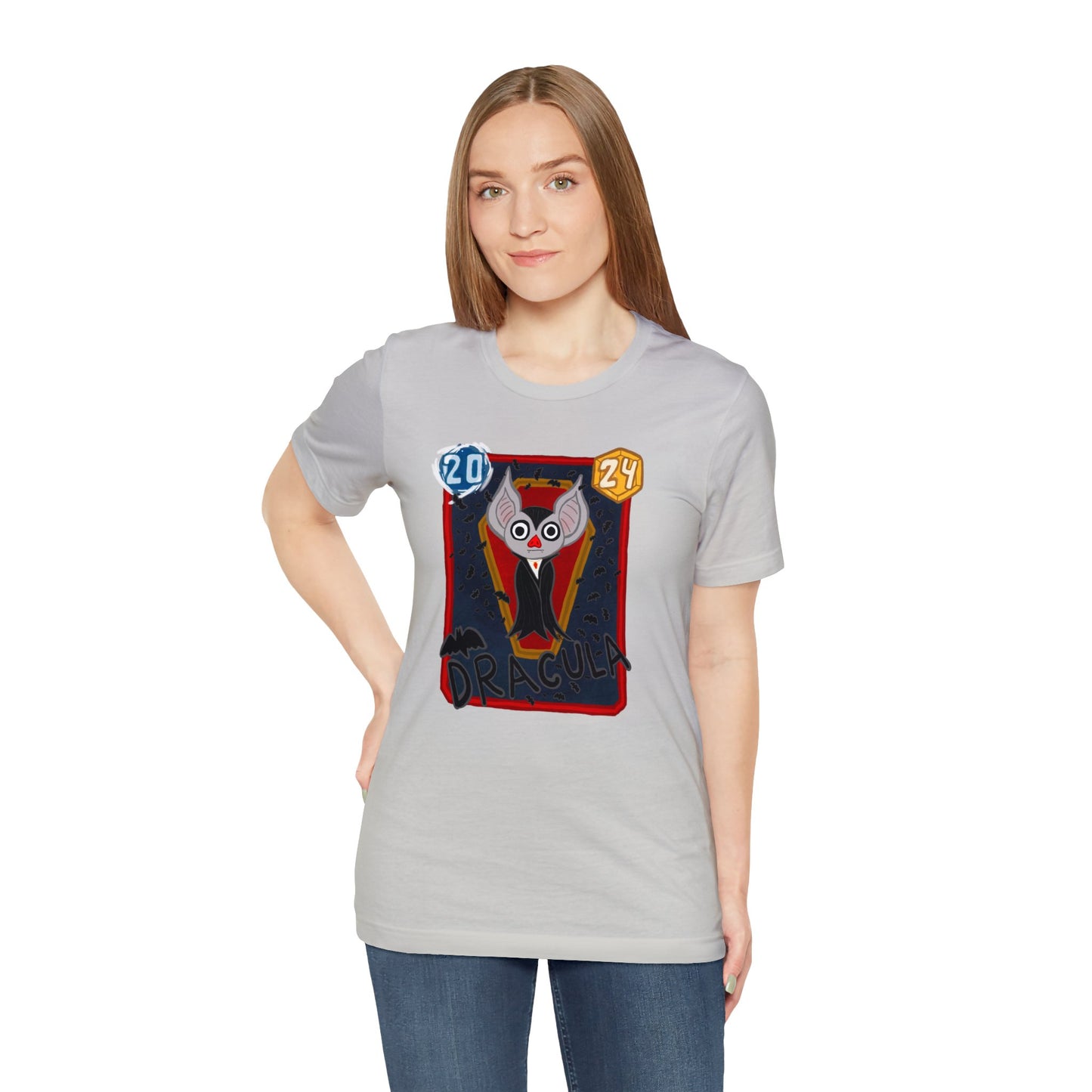 Snap Kang x Spooky Dino Marvel Snap inspired Dracula Card - Unisex Jersey Short Sleeve Tee