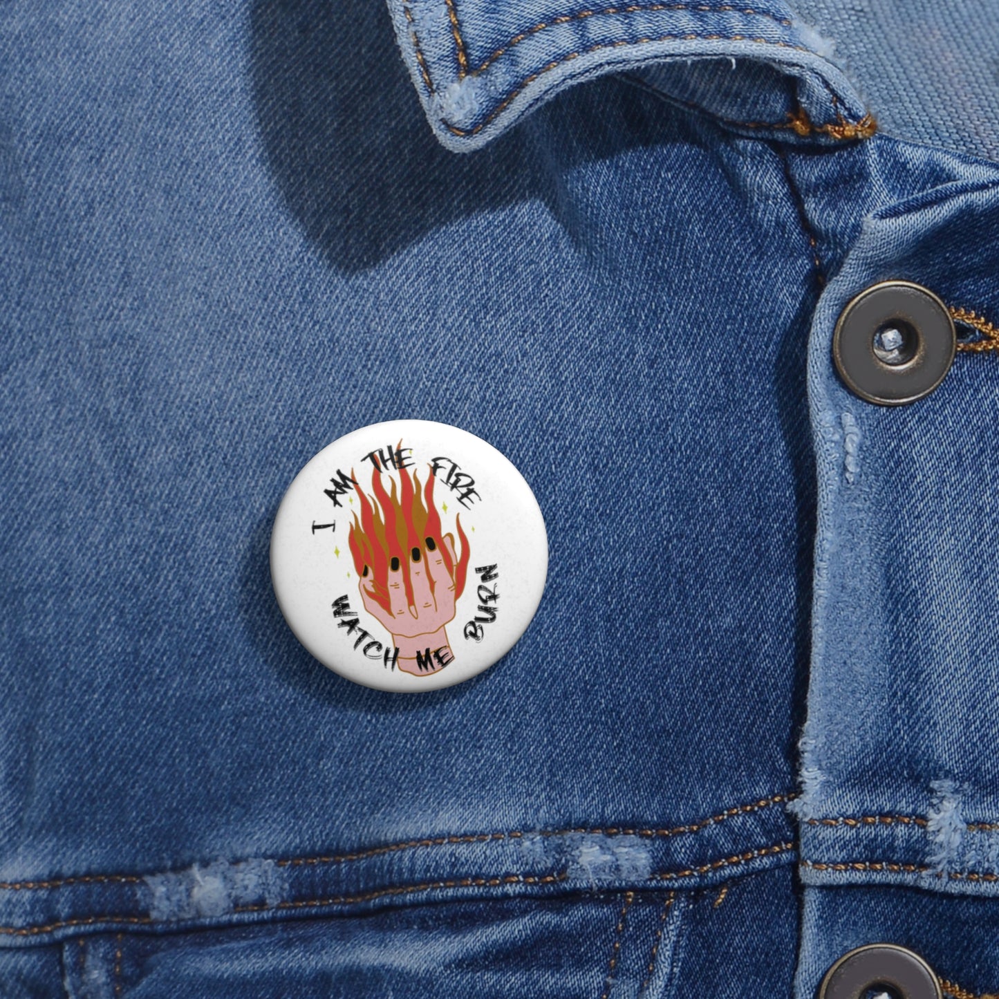Safety Pin Buttons | Metal Pin Buttons | Spooky Dinosaur