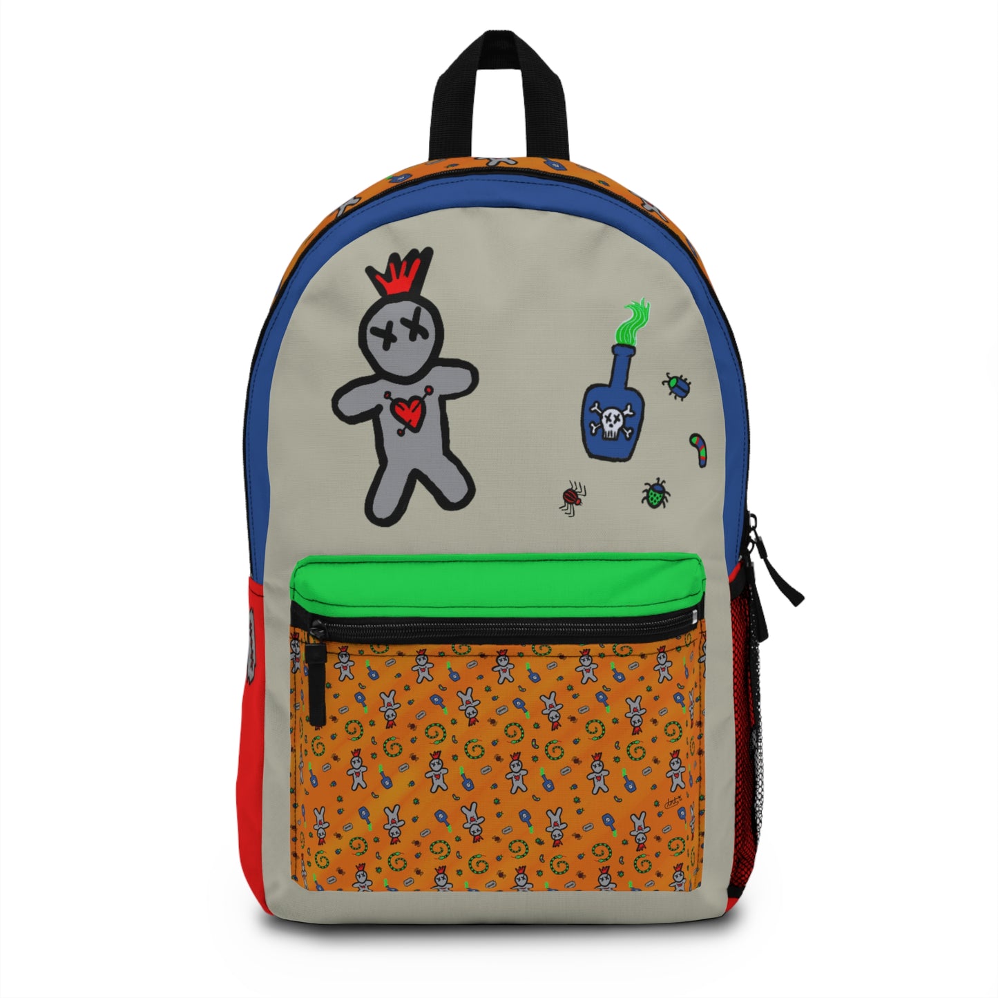 Waterproof Canvas Backpack | Waxed Canvas Backpack | Spooky Dinosaur