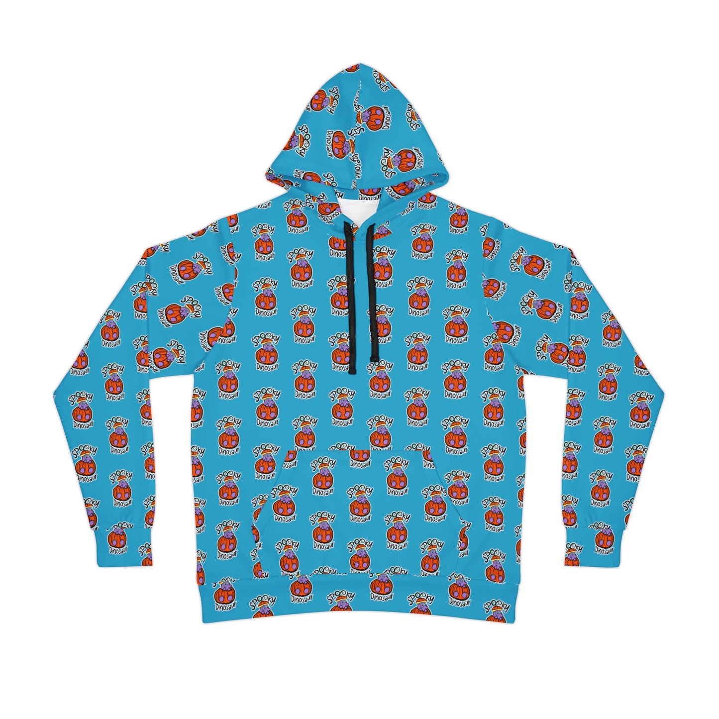 Blue Tiled "Milton" Spooky Dino Original - Athletic Hoodie