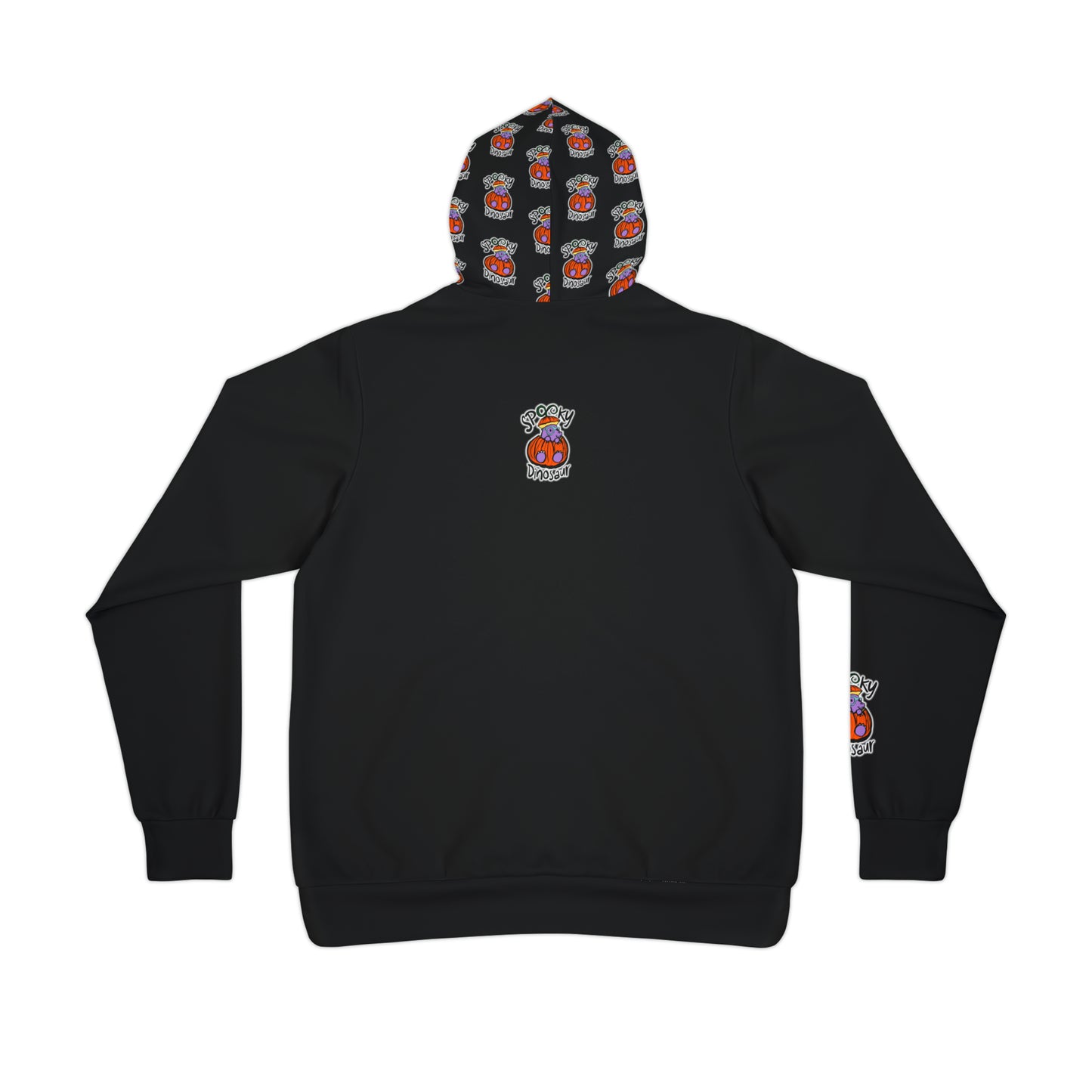 Black "Milton" Spooky Dino Original - Athletic Hoodie
