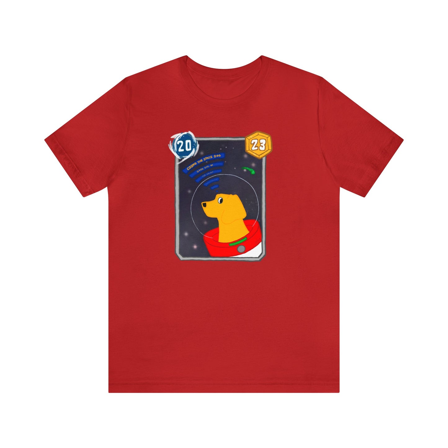 Snap Kang x Spooky Dino Marvel Snap inspired Cosmo Card (Good Girl Variant) - Unisex Jersey Short Sleeve Tee
