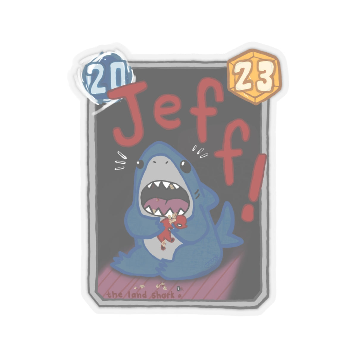 Snap Kang x Spooky Dino Marvel Snap inspired Jeff! Card - Stickers