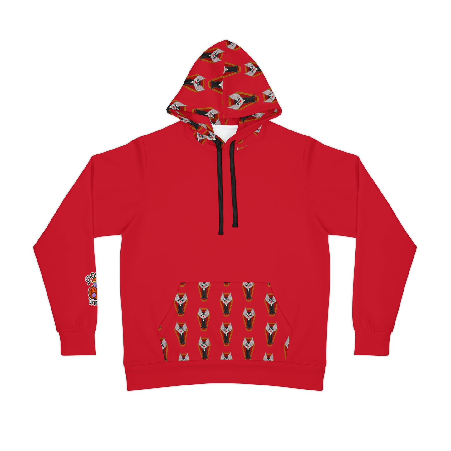 Red "Drac" Spooky Dino Original - Athletic Hoodie