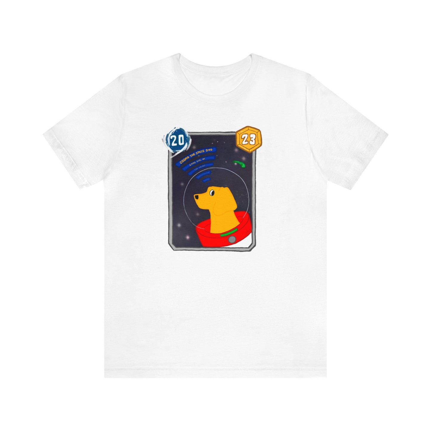 Snap Kang x Spooky Dino Marvel Snap inspired Cosmo Card (Good Girl Variant) - Unisex Jersey Short Sleeve Tee