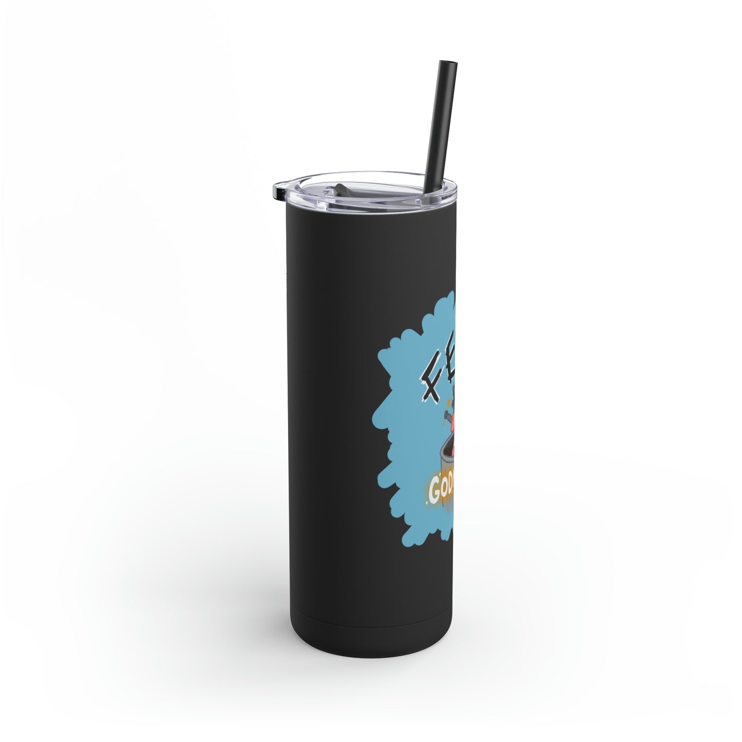 Skinny Matte Tumblers | Sublimation 20 Oz Tumbler | Spooky Dinosaur