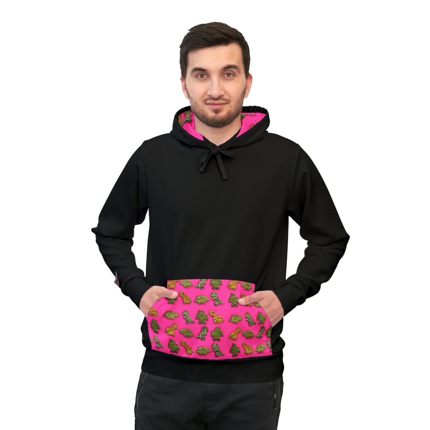 Black "Dino Nuggs" Spooky Dino Original - Athletic Hoodie