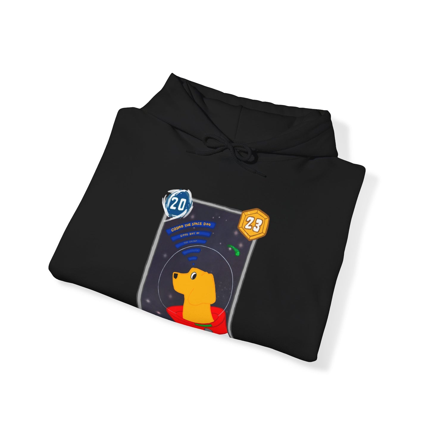 Snap Kang x Spooky Dino Marvel Snap inspired Cosmo Card (Good Boy Variant) - Unisex Heavy Blend™ Hooded Sweatshirt