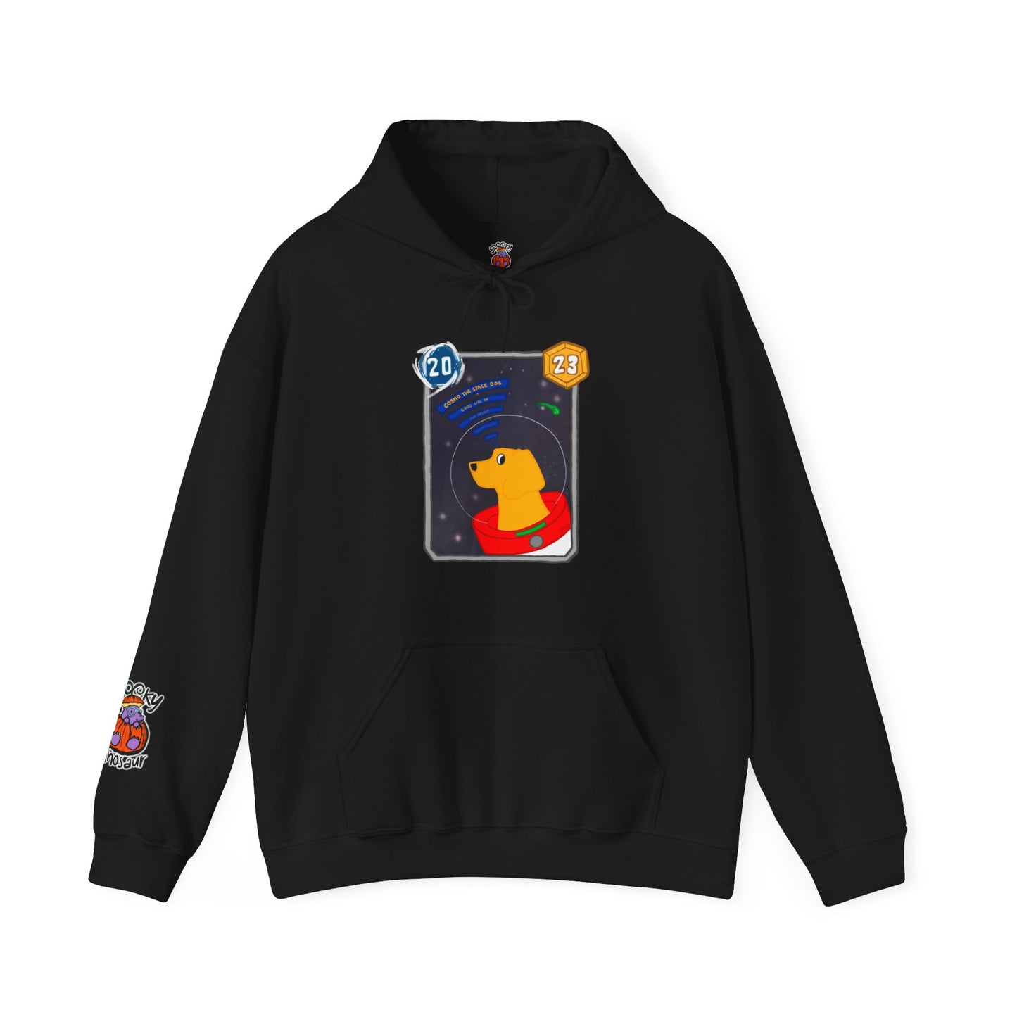 Snap Kang x Spooky Dino Marvel Snap inspired Cosmo Card (Good Girl Variant) - Unisex Heavy Blend™ Hooded Sweatshirt