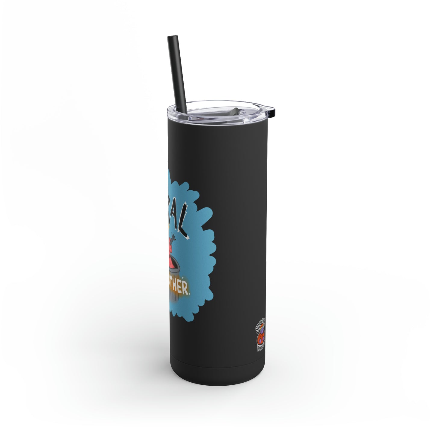 Skinny Matte Tumblers | Sublimation 20 Oz Tumbler | Spooky Dinosaur