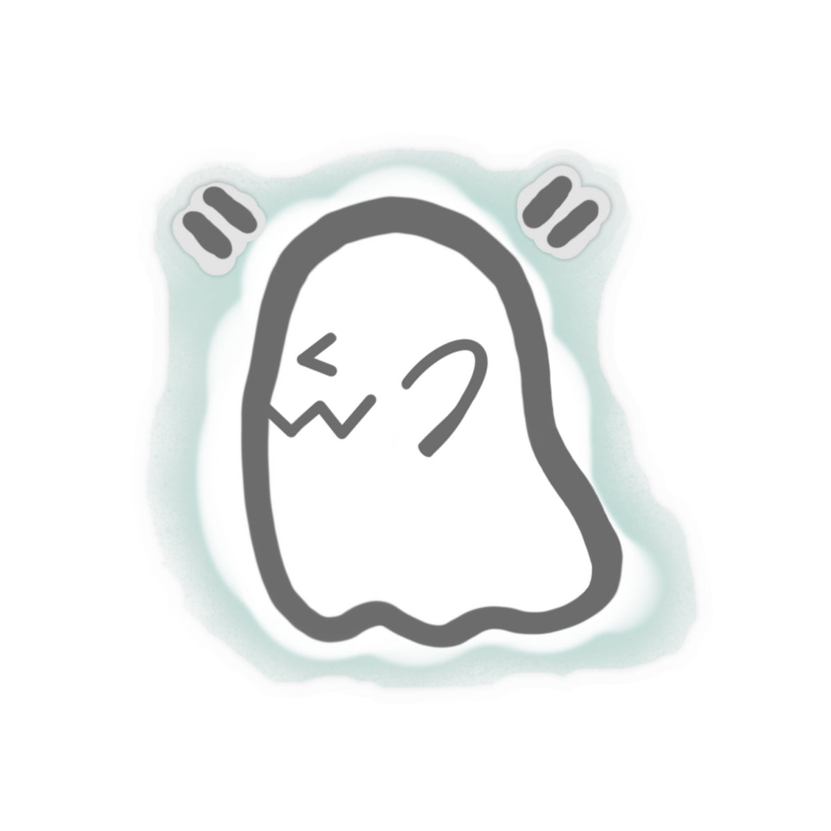 Custom Vinyl Sticker | Personalized Laptop Sticker | Spooky Dinosaur
