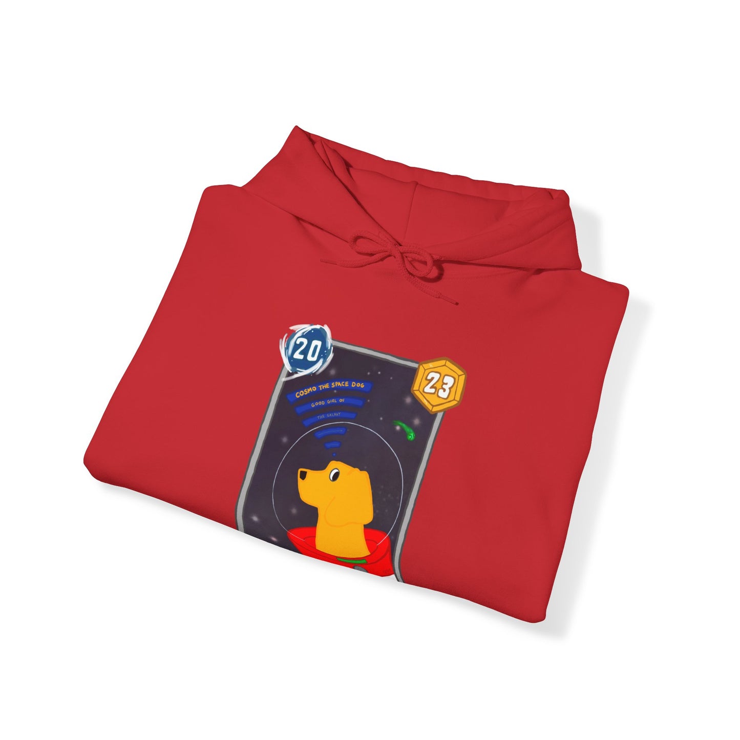 Snap Kang x Spooky Dino Marvel Snap inspired Cosmo Card (Good Girl Variant) - Unisex Heavy Blend™ Hooded Sweatshirt