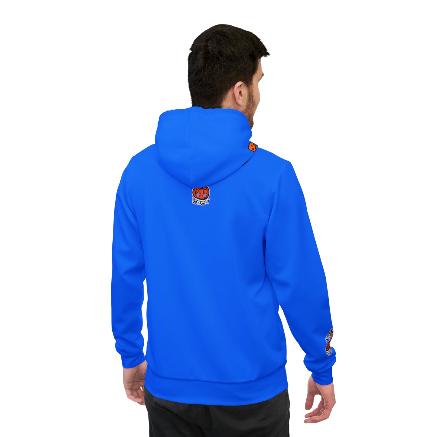 Custom Hooded Shirt | Long Sleeve Hooded Shirt | Spooky Dinosaur