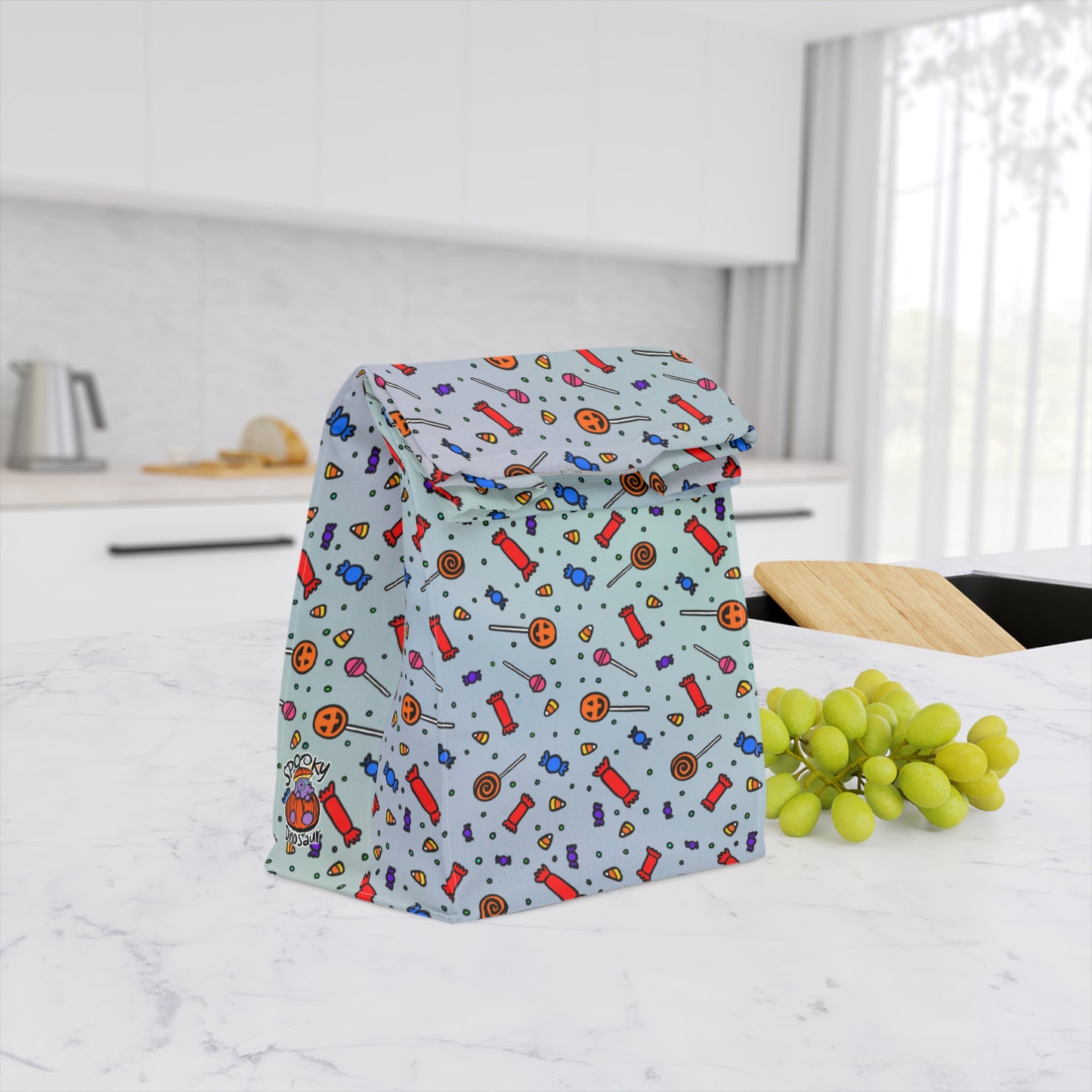 Customizable Lunch Bag | Personalized Lunch Bags | Spooky Dinosaur