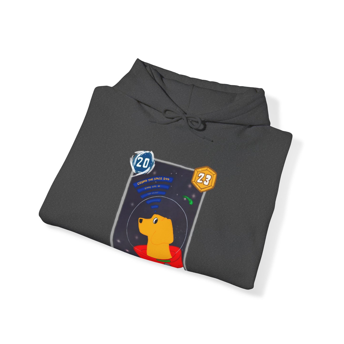 Snap Kang x Spooky Dino Marvel Snap inspired Cosmo Card (Good Girl Variant) - Unisex Heavy Blend™ Hooded Sweatshirt