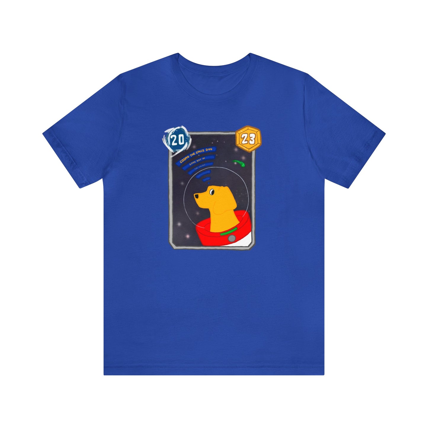 Snap Kang x Spooky Dino Marvel Snap inspired Cosmo Card (Good Boy Variant) - Unisex Jersey Short Sleeve Tee