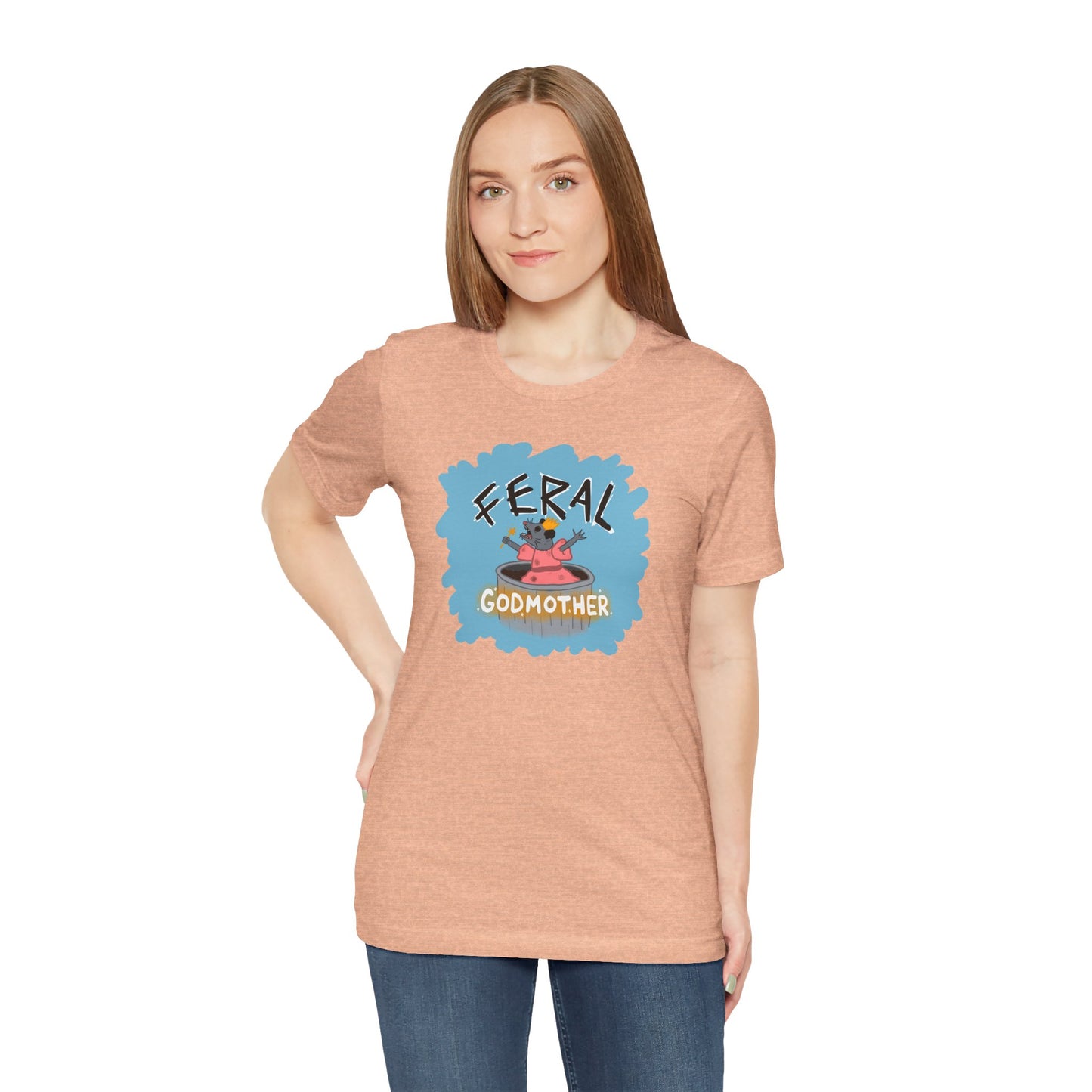 "Feral Godmother" Spooky Dino Original - Unisex Jersey Short Sleeve Tee