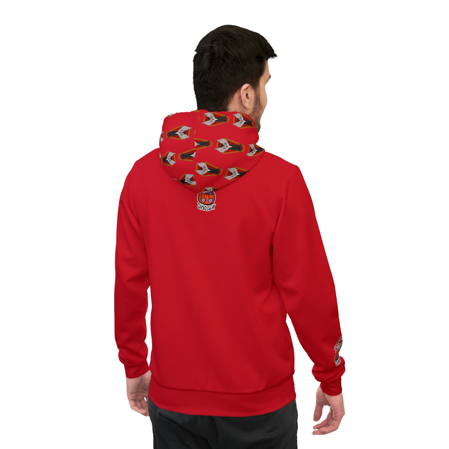 Red "Drac" Spooky Dino Original - Athletic Hoodie