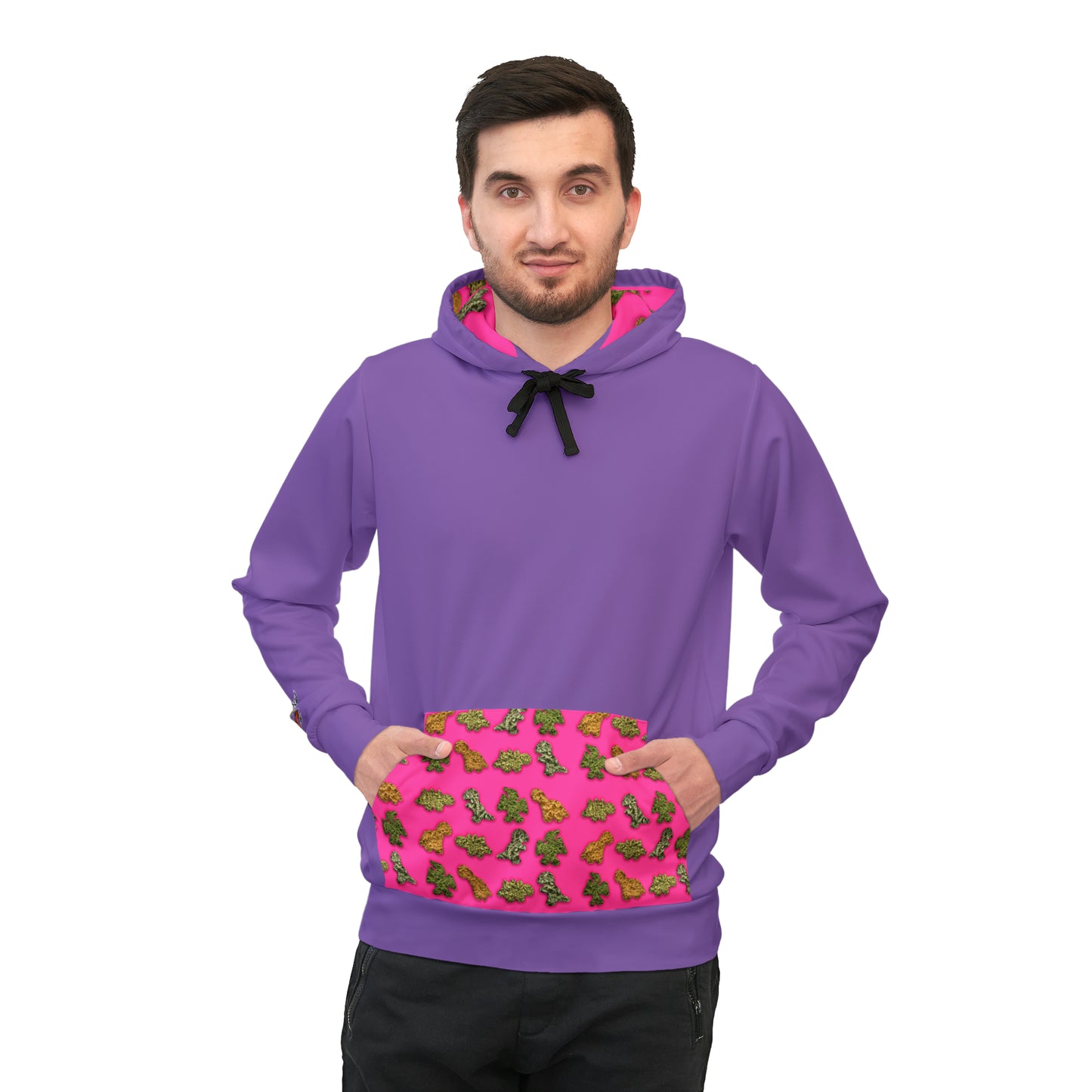 Purple "Dino Nuggs" Spooky Dino Original - Athletic Hoodie