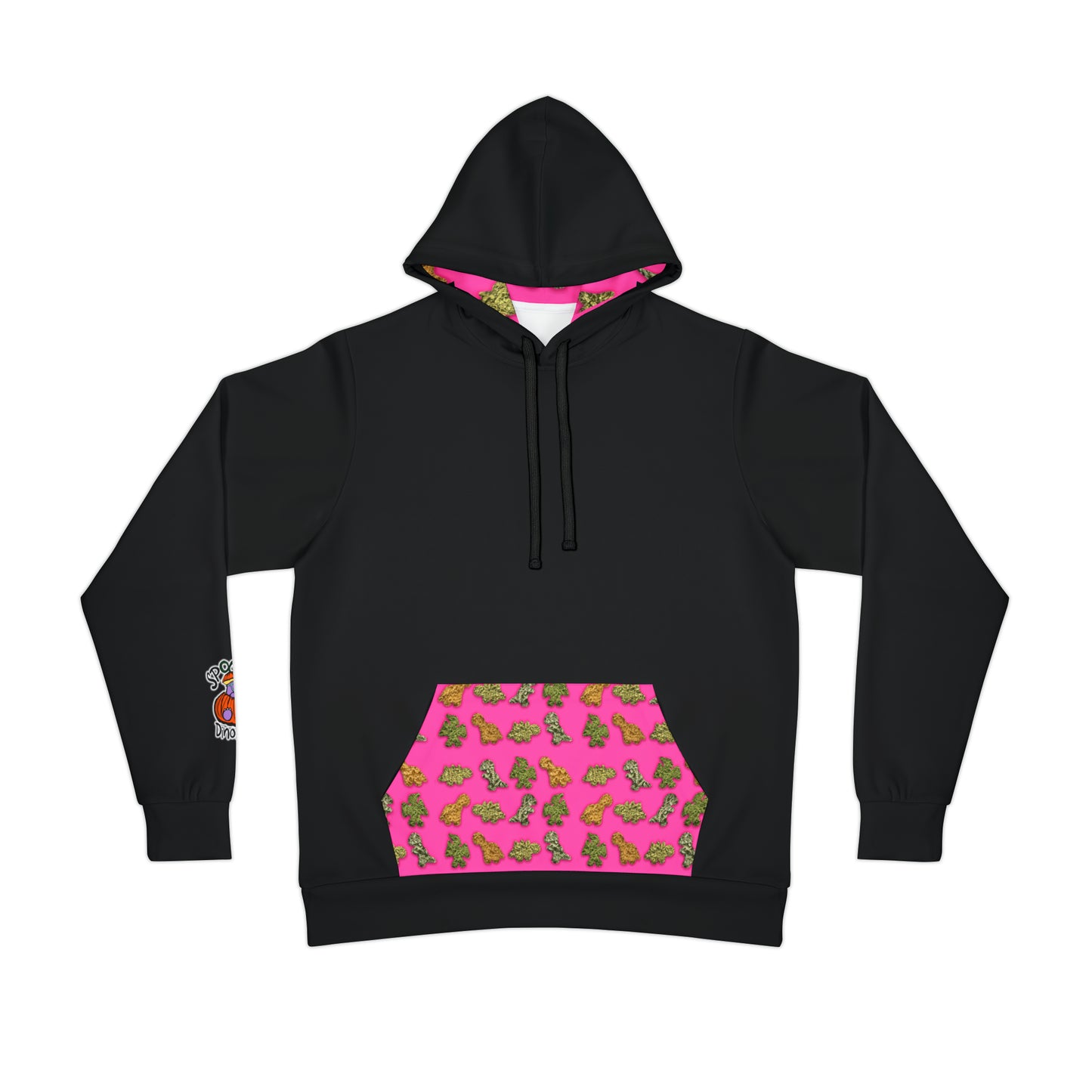 Black "Dino Nuggs" Spooky Dino Original - Athletic Hoodie