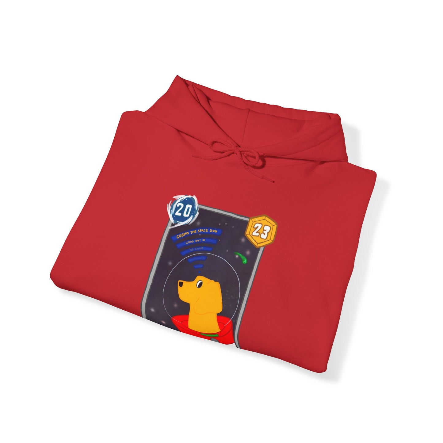 Snap Kang x Spooky Dino Marvel Snap inspired Cosmo Card (Good Boy Variant) - Unisex Heavy Blend™ Hooded Sweatshirt