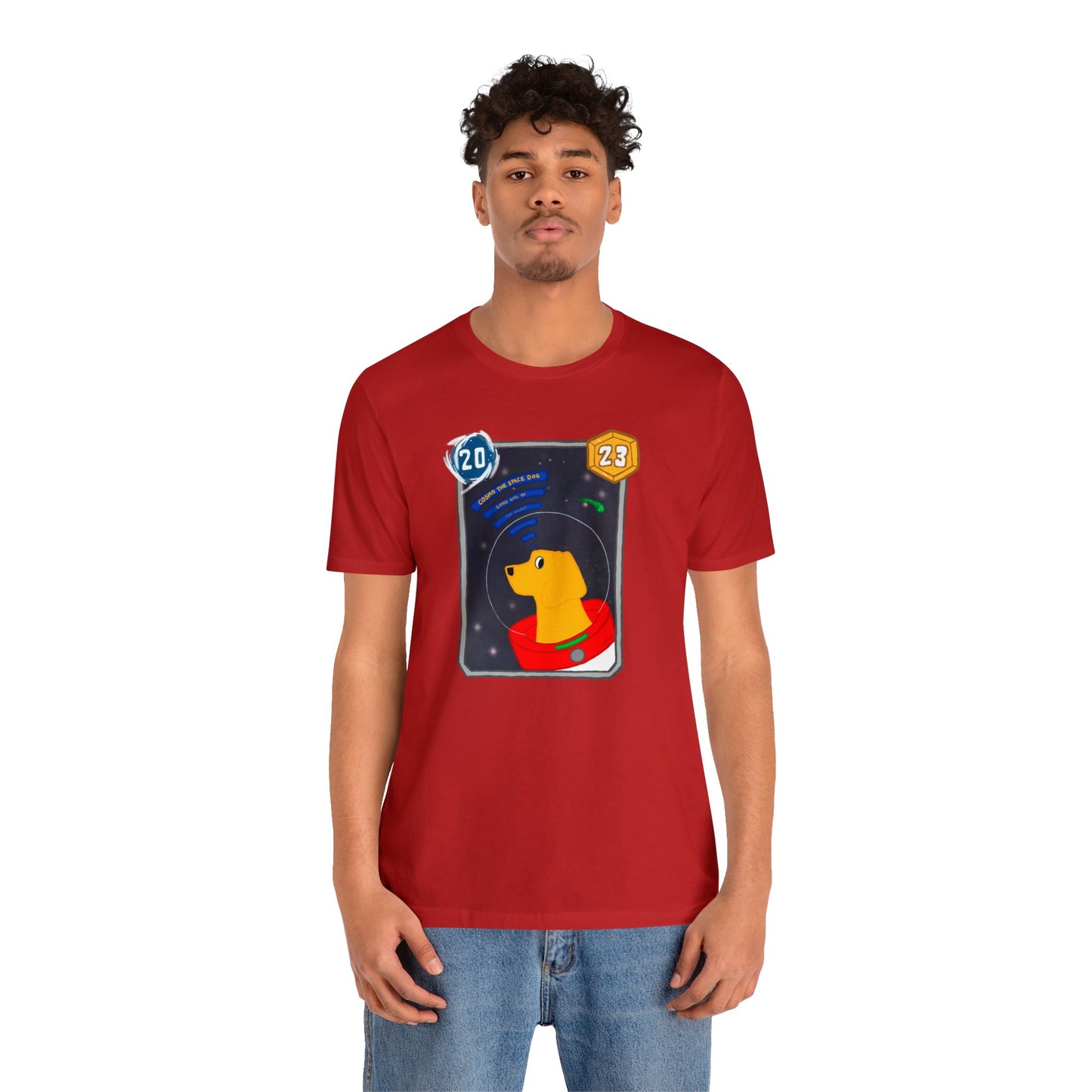 Snap Kang x Spooky Dino Marvel Snap inspired Cosmo Card (Good Girl Variant) - Unisex Jersey Short Sleeve Tee